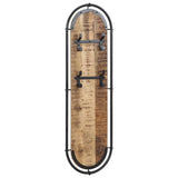 Vidaxx porte-manteaux muraux 2 pcs avec 4 crochets en bois de manguier brut massif