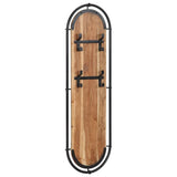 Vidaxx porte-manteaux muraux 2 pcs avec 4 crochets en bois d'acacia massif