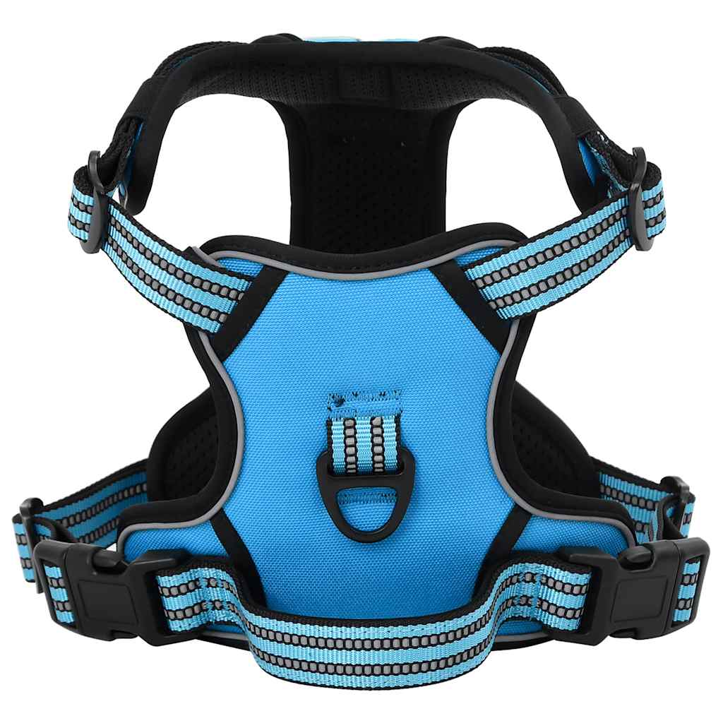 VidaXL harnais pour chien avec bandes réfléchissantes réglable s bleu