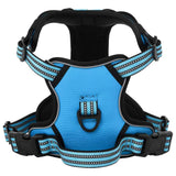 VidaXL harnais pour chien avec bandes réfléchissantes réglable s bleu