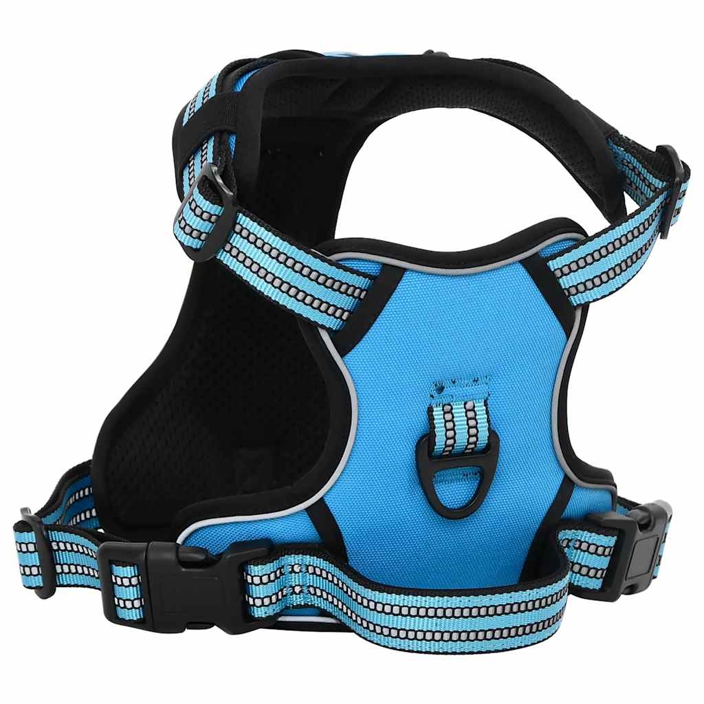 VidaXL harnais pour chien avec bandes réfléchissantes réglable s bleu
