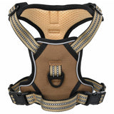 VidaXL harnais pour chien avec bandes réfléchissantes réglable s marron