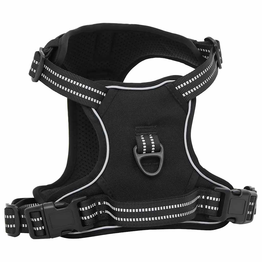 VidaXL harnais pour chien avec bandes réfléchissantes réglable l noir