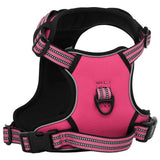 Vidaxl harnais pour chien avec bandes réfléchissantes réglable l rose