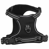 Vidaxl harnais pour chien avec bandes réfléchissantes réglable xl noir