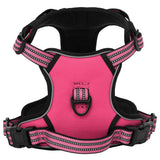 Vidaxl harnais pour chien avec bandes réfléchissantes réglable xl rose