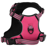 Vidaxl harnais pour chien avec bandes réfléchissantes réglable xl rose