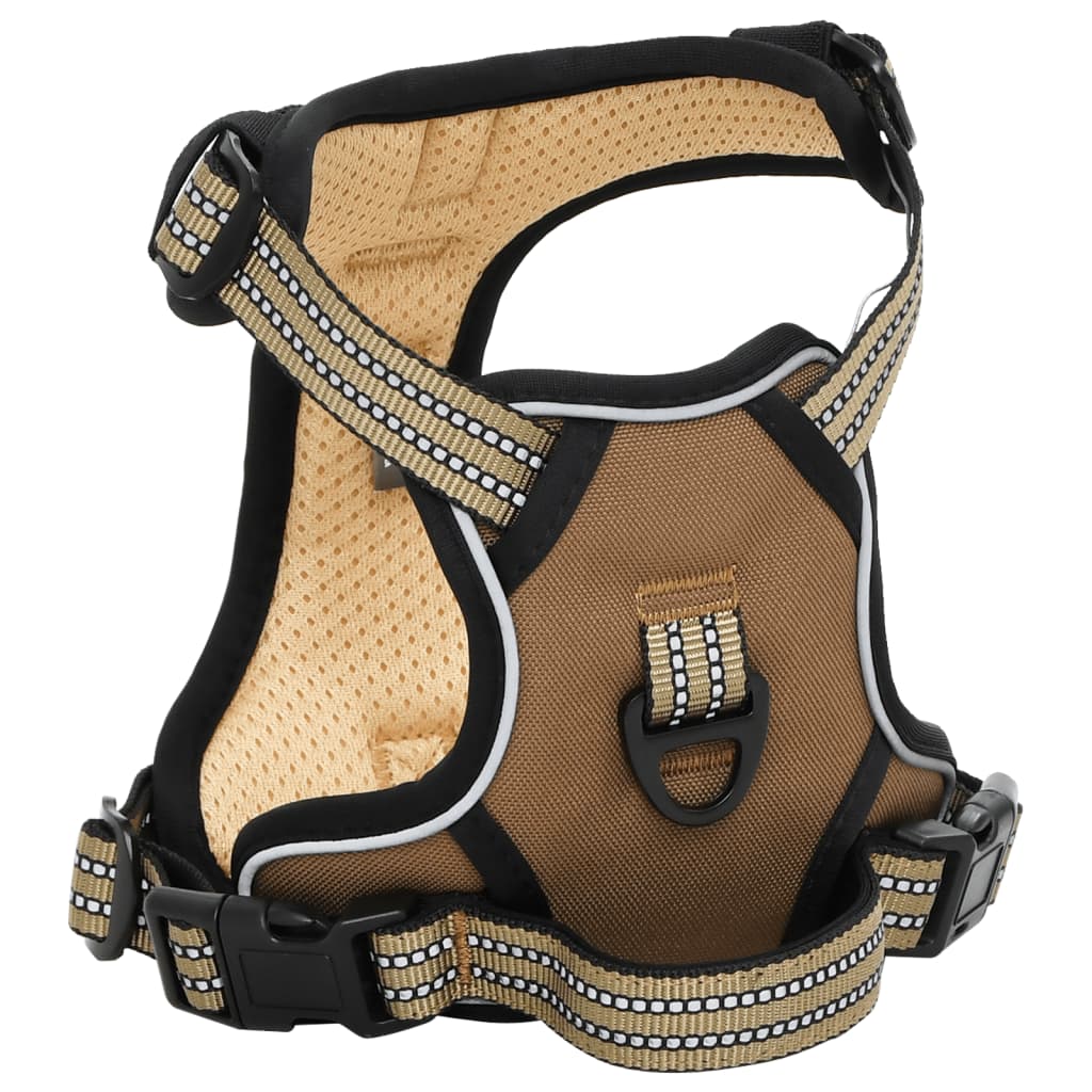 VidaXL harnais pour chien avec laisse et collier réglable s marron
