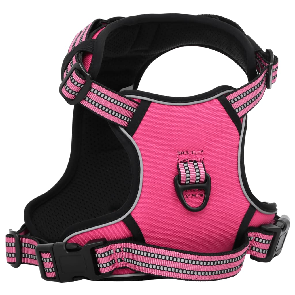 VidaXL harnais pour chien avec laisse et collier réglable s rose