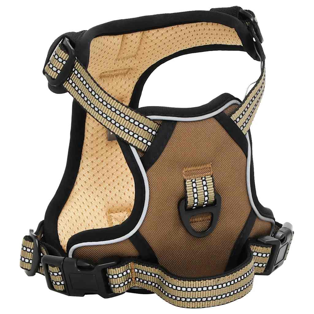 Harnais pour chien VidaXL avec laisse et collier réglable en marron