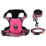 Harnais pour chien VidaXL avec laisse et collier réglable en rose