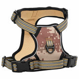 Vidaxl harnais pour chien avec laisse et collier réglable l camouflage marron
