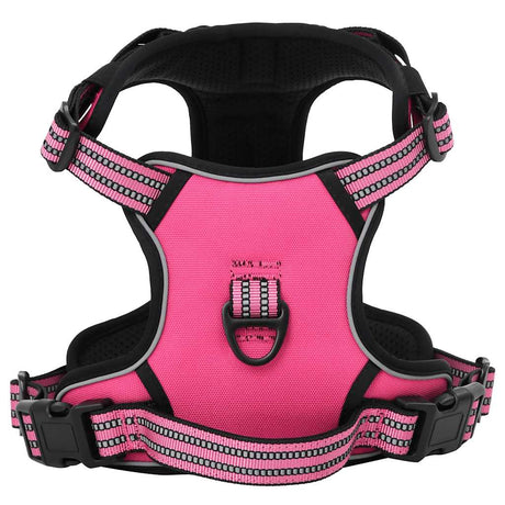 VidaXL harnais pour chien avec laisse et collier réglable l rose