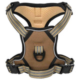 Vidaxl harnais pour chien avec laisse et collier réglable xl marron