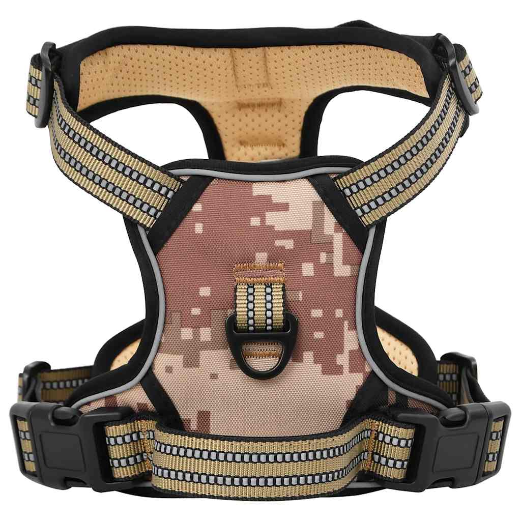 Vidaxl harnais pour chien laisse et collier réglable xl camouflage marron