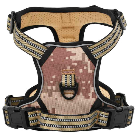 Vidaxl harnais pour chien laisse et collier réglable xl camouflage marron