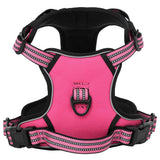 VidaXL harnais pour chien avec laisse et collier réglable xl rose