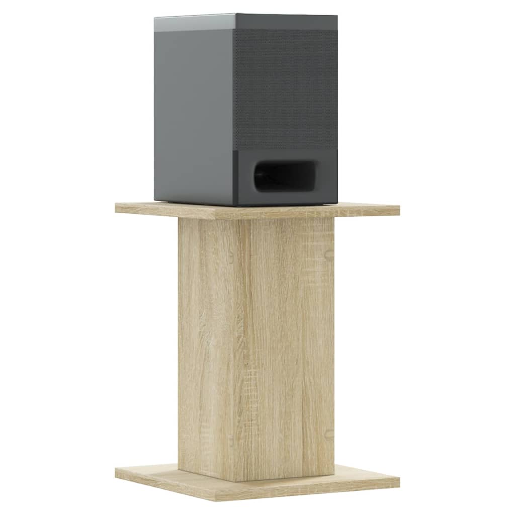 VidaXL Speakerstandaards 2 st 30x30x40 cm bewerkt hout sonoma eiken