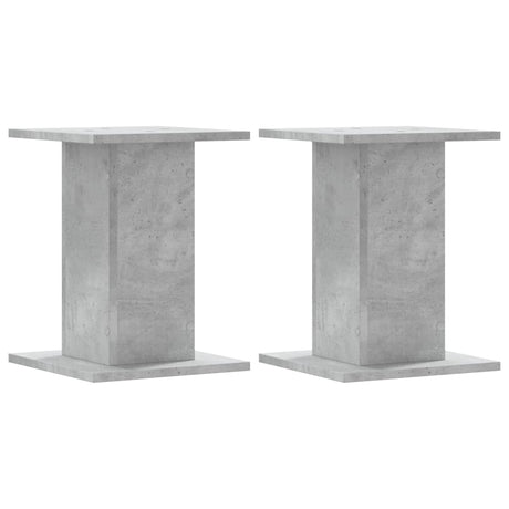 VidaXL supports d'enceintes 2 pcs 30x30x40 cm bois d'ingénierie béton gris