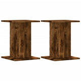 Vidaxx supports d'enceintes 2 pcs 30x30x40 cm bois traité chêne fumé