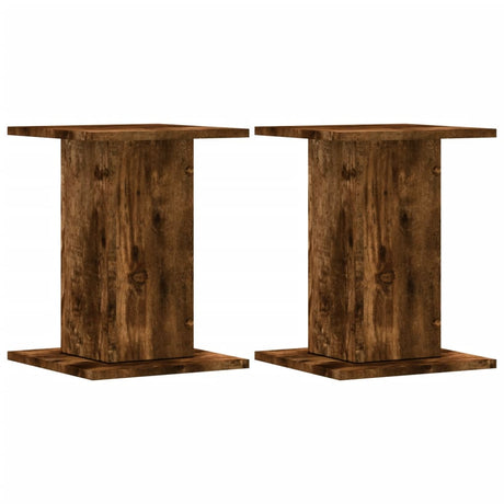 Vidaxx supports d'enceintes 2 pcs 30x30x40 cm bois traité chêne fumé