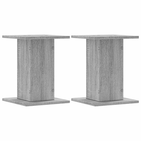 VidaXL supports d'enceintes 2 pcs 30x30x40 cm bois traité gris sonoma