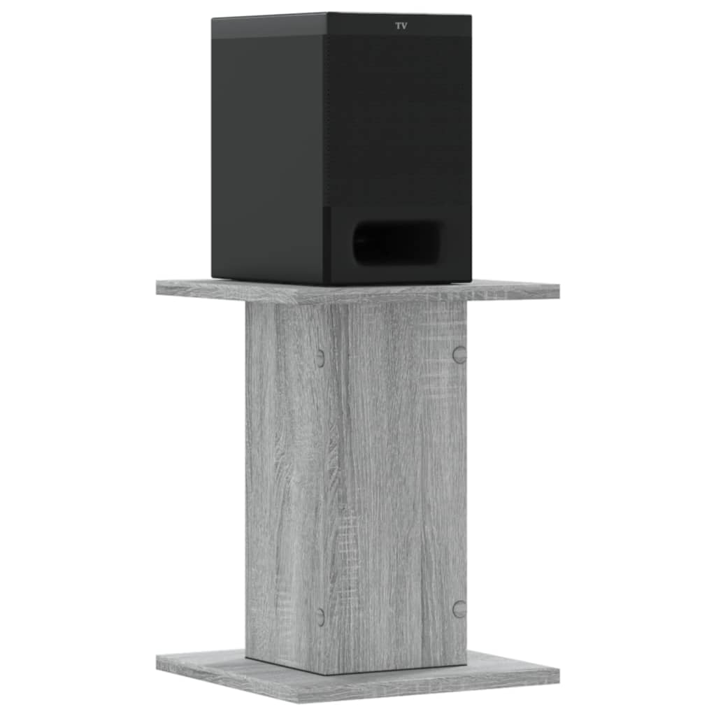 VidaXL supports d'enceintes 2 pcs 30x30x40 cm bois traité gris sonoma