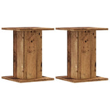 VidaXL supports d'enceintes 2 pcs 30x30x40 cm bois traité, couleur bois ancien