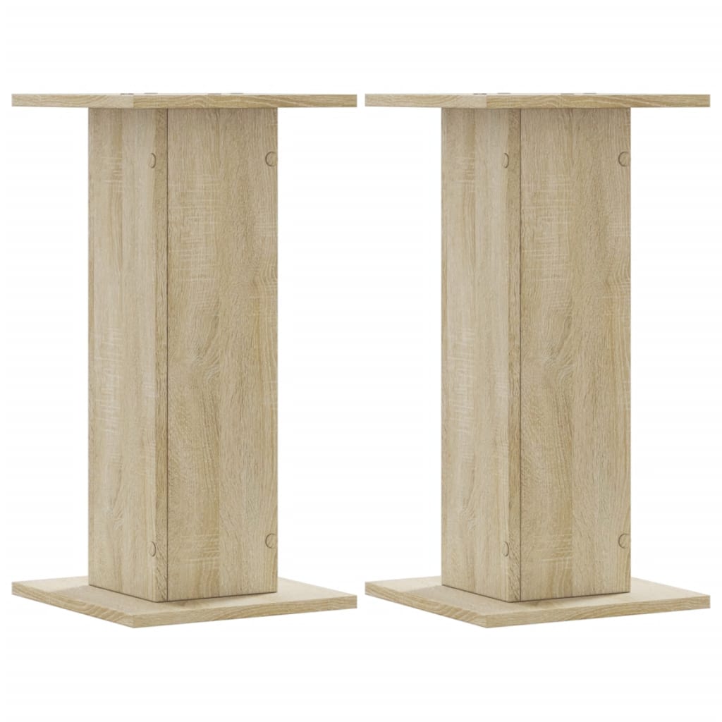 VidaXL supports d'enceintes 2 pcs 30x30x60 cm bois traité chêne sonoma
