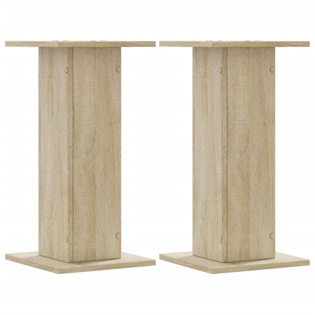 VidaXL supports d'enceintes 2 pcs 30x30x60 cm bois traité chêne sonoma