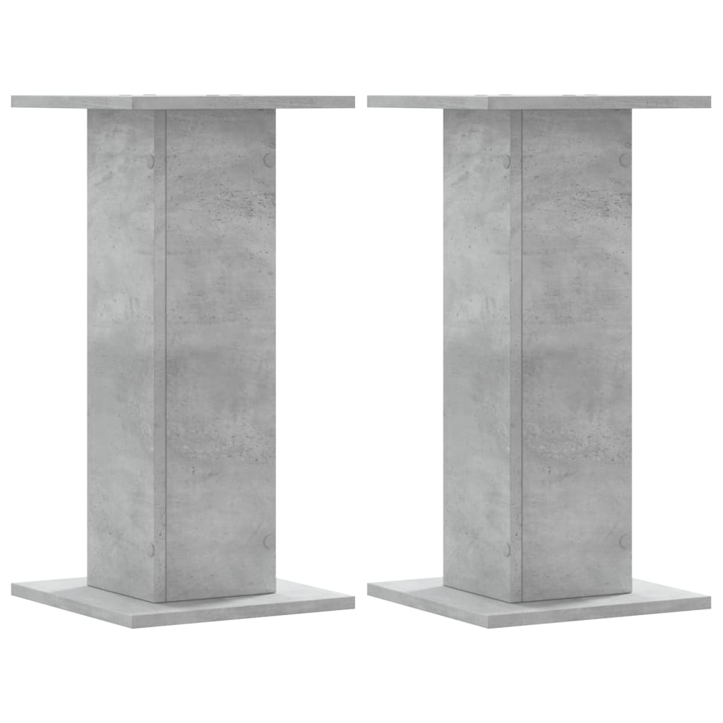 VidaXL supports d'enceintes 2 pcs 30x30x60 cm bois d'ingénierie béton gris