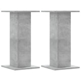VidaXL supports d'enceintes 2 pcs 30x30x60 cm bois d'ingénierie béton gris