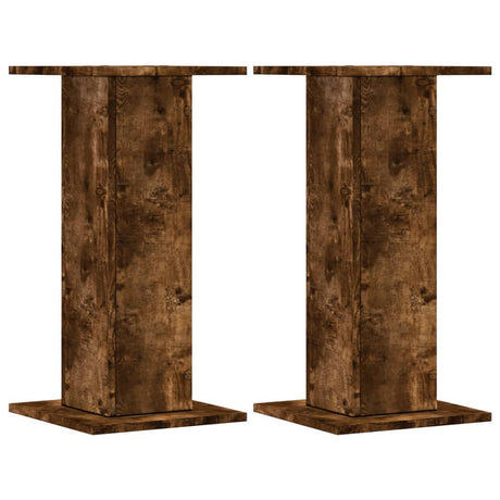 VidaXL Supports d'enceintes 2 pcs 30x30x60 cm bois traité chêne fumé