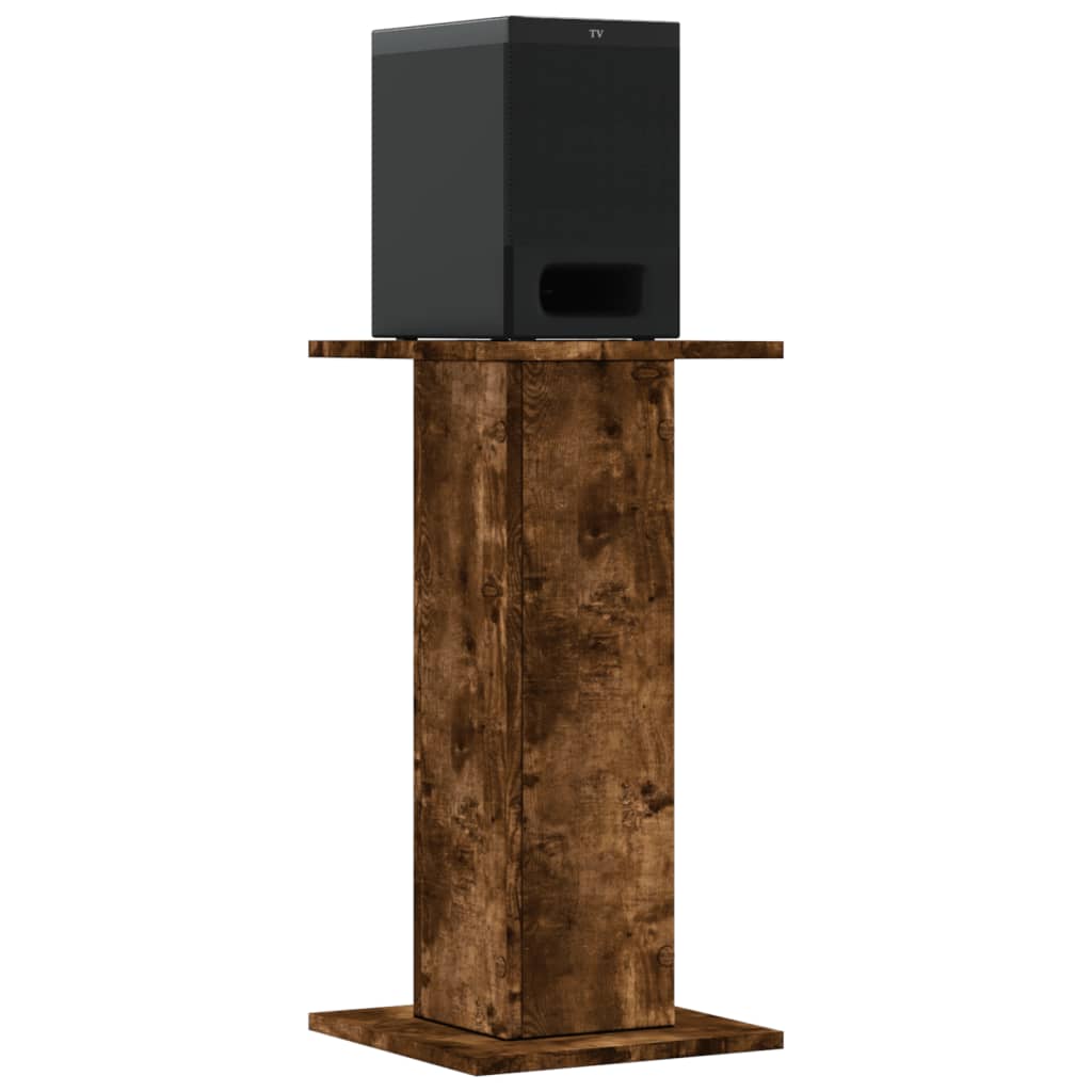 VidaXL Supports d'enceintes 2 pcs 30x30x60 cm bois traité chêne fumé