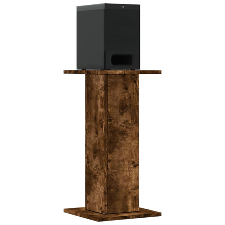 VidaXL Supports d'enceintes 2 pcs 30x30x60 cm bois traité chêne fumé