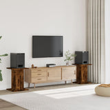 VidaXL Supports d'enceintes 2 pcs 30x30x60 cm bois traité chêne fumé