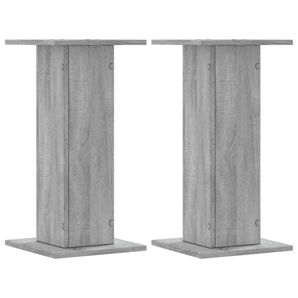 VidaXL speaker stands 2 pcs 30x30x60 cm Processed Wood Gray Sonoma