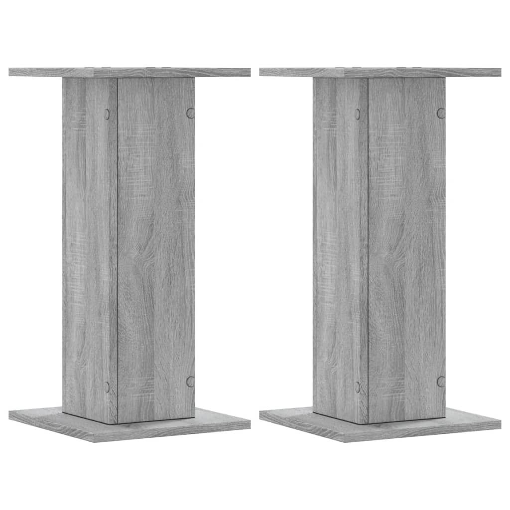 VidaXL supports d'enceintes 2 pcs 30x30x60 cm bois traité gris sonoma