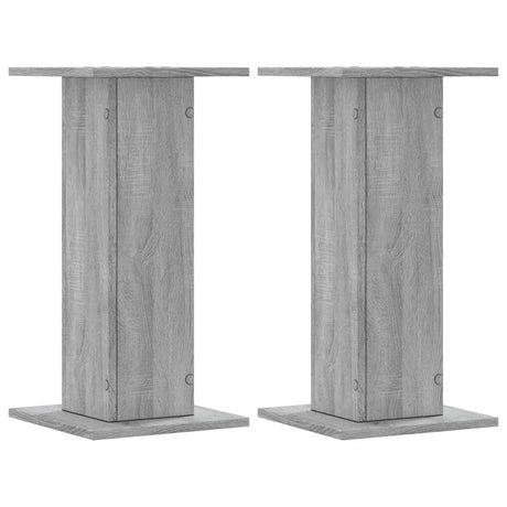 VidaXL supports d'enceintes 2 pcs 30x30x60 cm bois traité gris sonoma