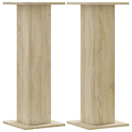 Vidaxx supports d'enceintes 2 pcs 30x30x80 cm bois traité chêne sonoma