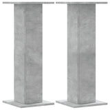 Vidaxx pieds d'enceintes 2 pcs 30x30x80 cm bois d'ingénierie béton gris