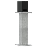 Vidaxx pieds d'enceintes 2 pcs 30x30x80 cm bois d'ingénierie béton gris