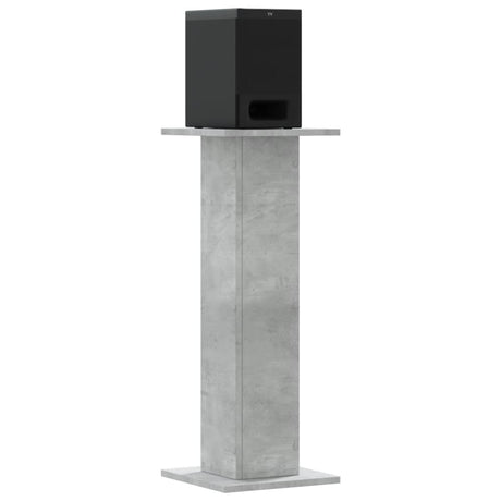 Vidaxx pieds d'enceintes 2 pcs 30x30x80 cm bois d'ingénierie béton gris