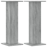 VidaXL supports d'enceintes 2 pcs 30x30x80 cm bois traité gris sonoma