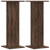 Vidaxx supports d'enceintes 2 pcs 30x30x80 cm bois traité chêne brun