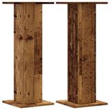 VidaXL Supports d'enceintes 2 pcs 30x30x80 cm bois traité, couleur bois ancien