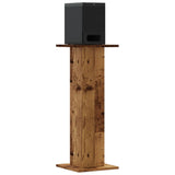 VidaXL Speakerstandaards 2 st 30x30x80 cm bewerkt hout oud houtkleurig