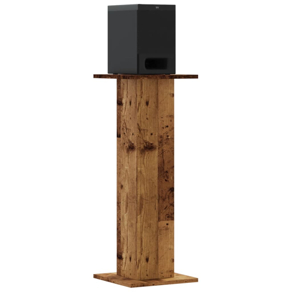 VidaXL Supports d'enceintes 2 pcs 30x30x80 cm bois traité, couleur bois ancien