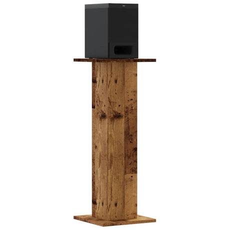 VidaXL Supports d'enceintes 2 pcs 30x30x80 cm bois traité, couleur bois ancien