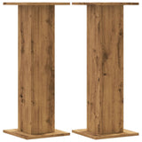 VidaXL supports d'enceintes 2 pcs 30x30x80 cm bois, couleur chêne artisanal
